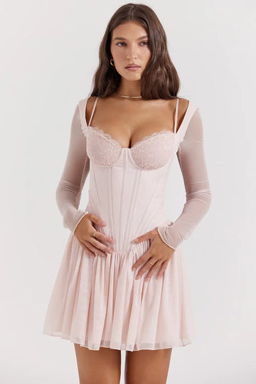 Vestido Mini Corset Durazno – Luciana