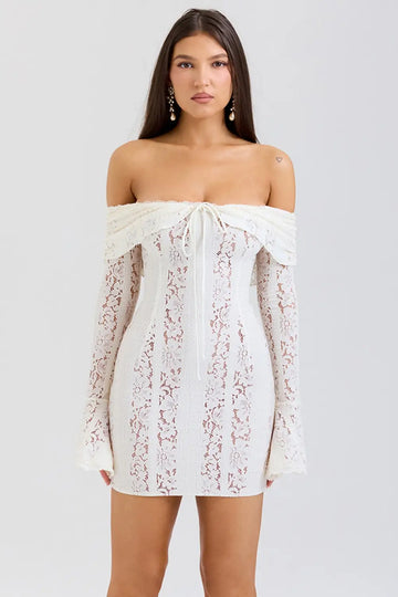 Vestido Mini Encaje Off-Shoulder – Vittoria
