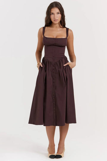 Vestido Midi con Corset – Modelo Chérie