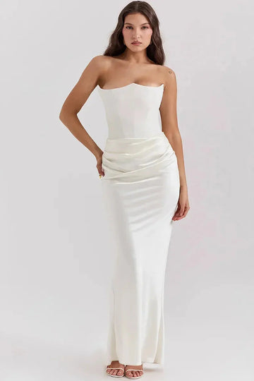 Vestido Largo para Fiestas sin Tirantes - Modelo Persephone