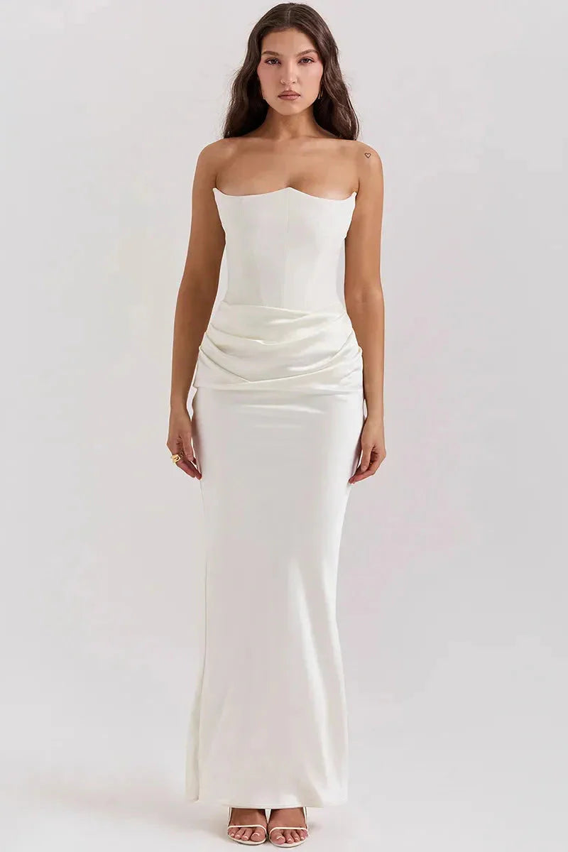 Vestido Largo para Fiestas sin Tirantes - Modelo Persephone