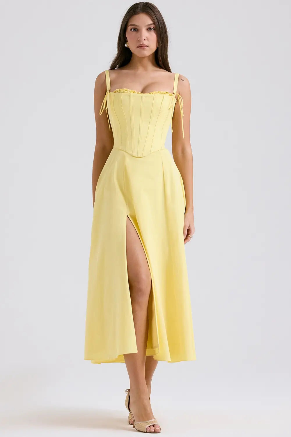 Vestido Midi con Corset - Modelo Lily