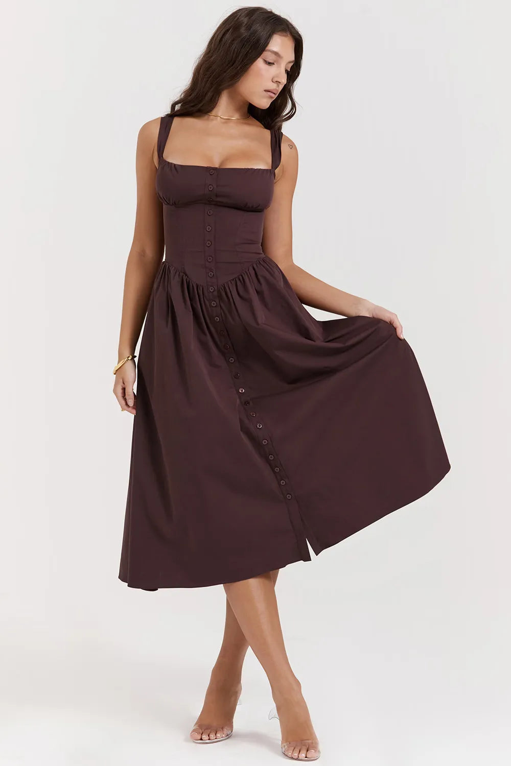 Vestido Midi con Corset – Modelo Chérie