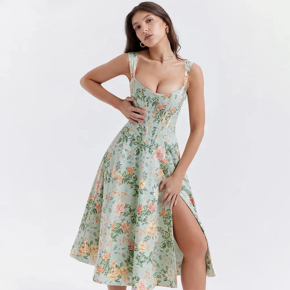 Vestido Midi con Corset - Modelo Aryana