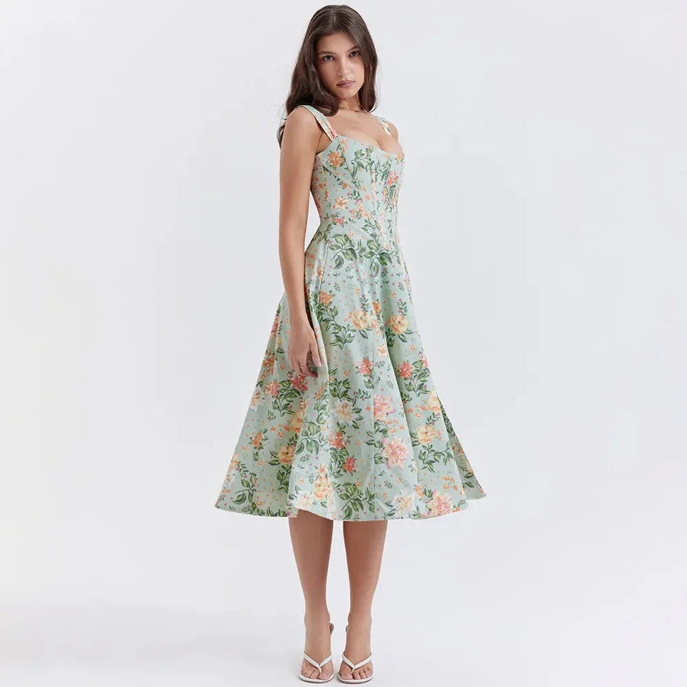 Vestido Midi con Corset - Modelo Aryana