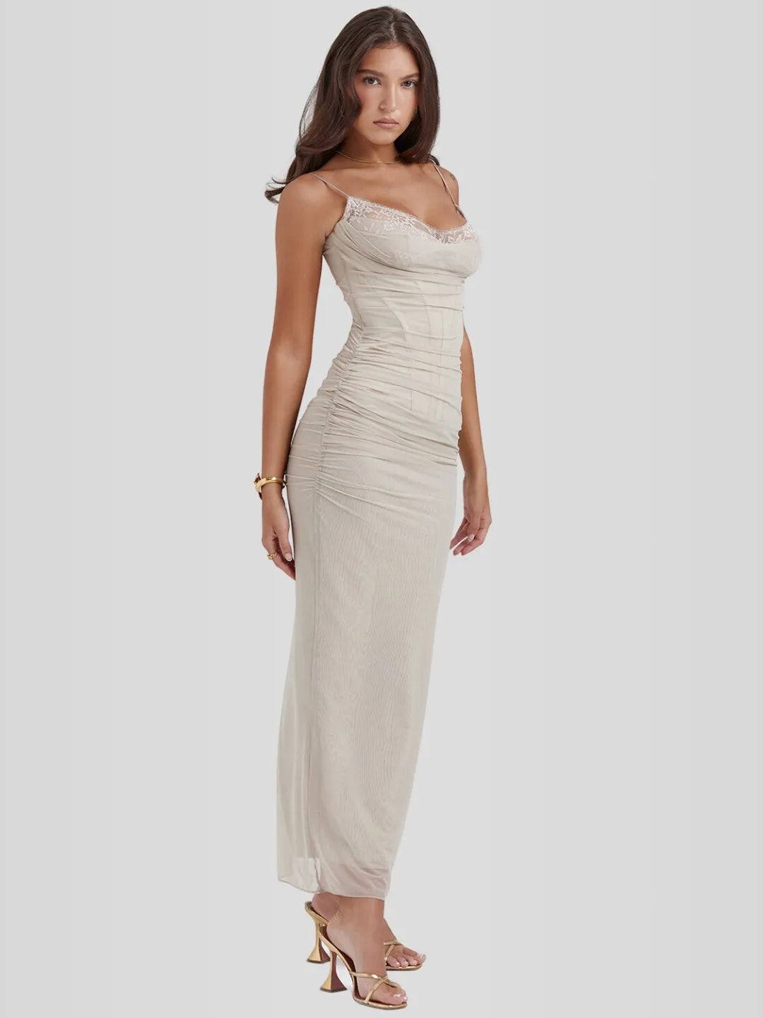 Vestido Largo Slim Fit - Modelo Nhayra